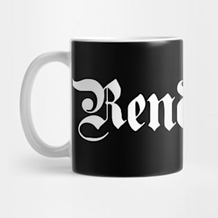 Rendsburg written with gothic font Mug